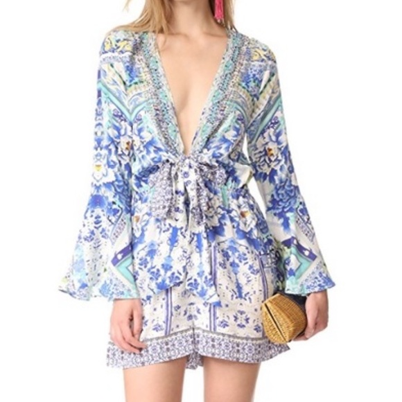 Camilla Pants - CAMILLA Porcelain Paradise Playsuit Romper